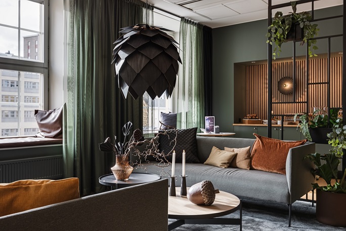 Konferensvåningen Vingen, Lounge område med soffor.